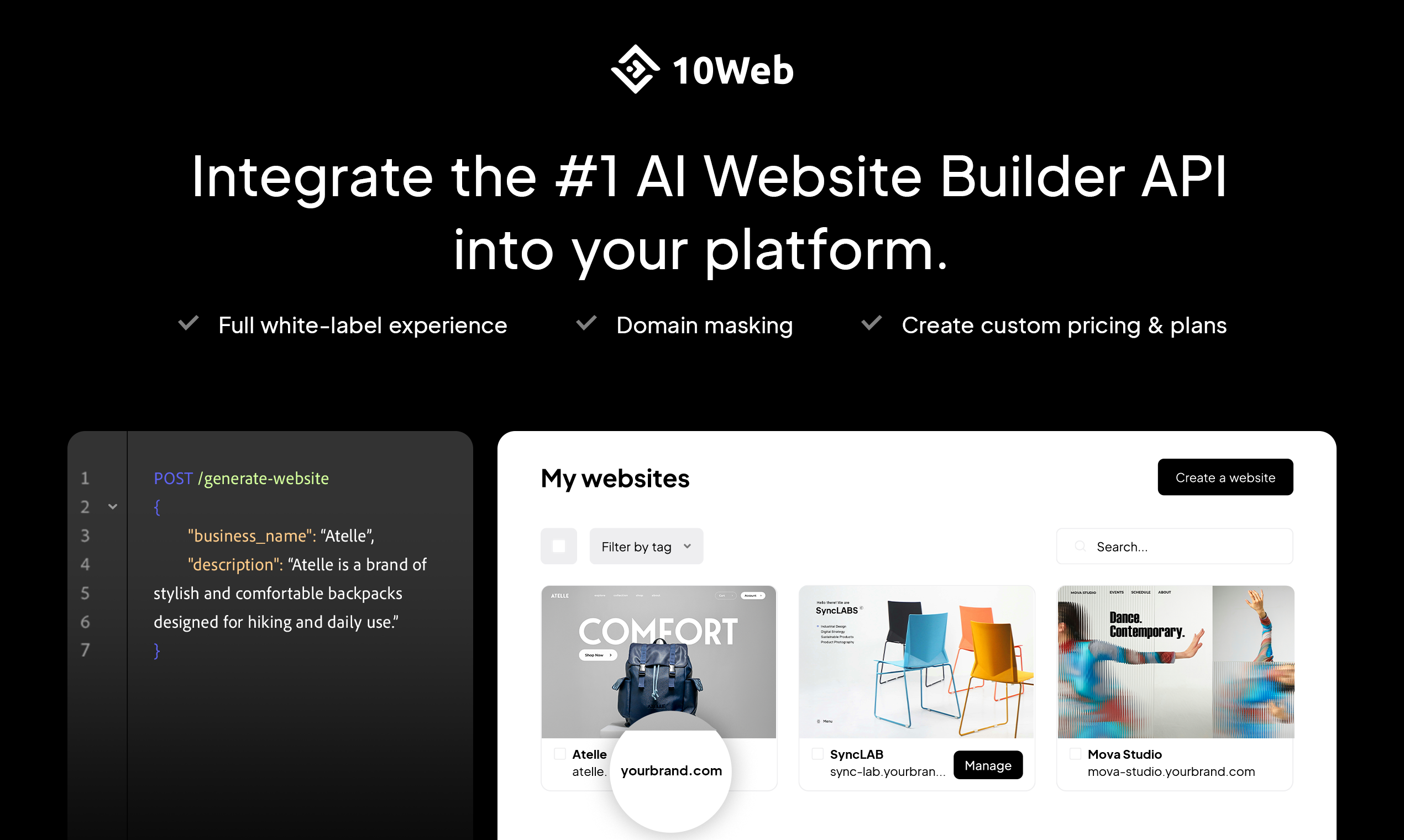 10Web - Website Builder API