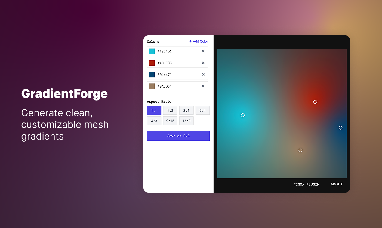 GradientForge: website and Figma plugin
