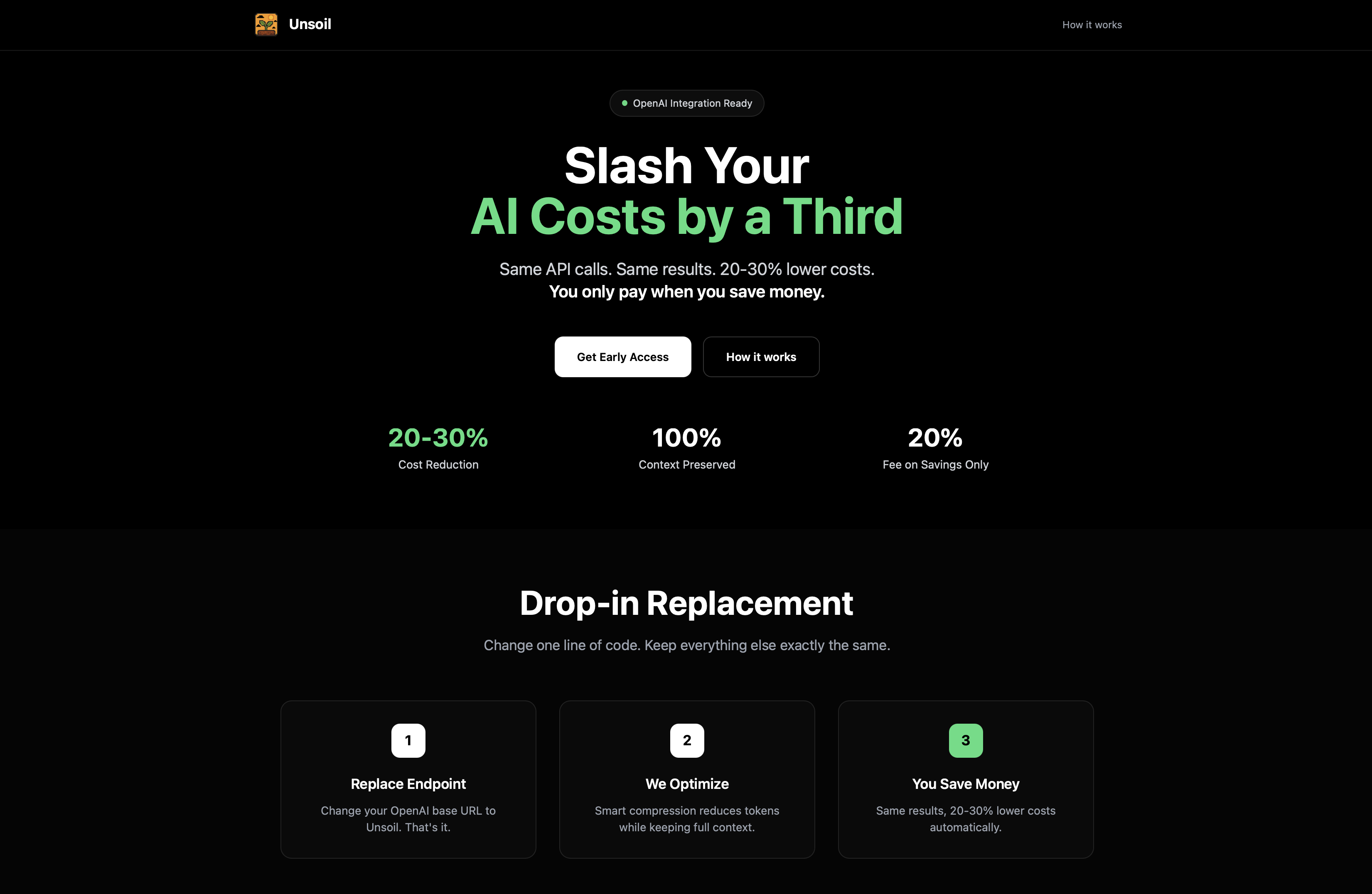 Unsoil - Slash your AI costs by a Third