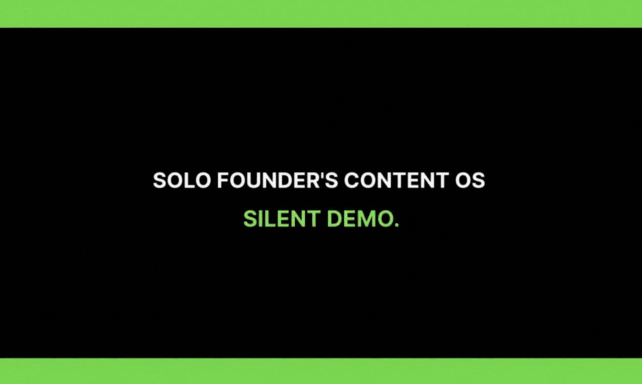 Solo Founder's Content OS