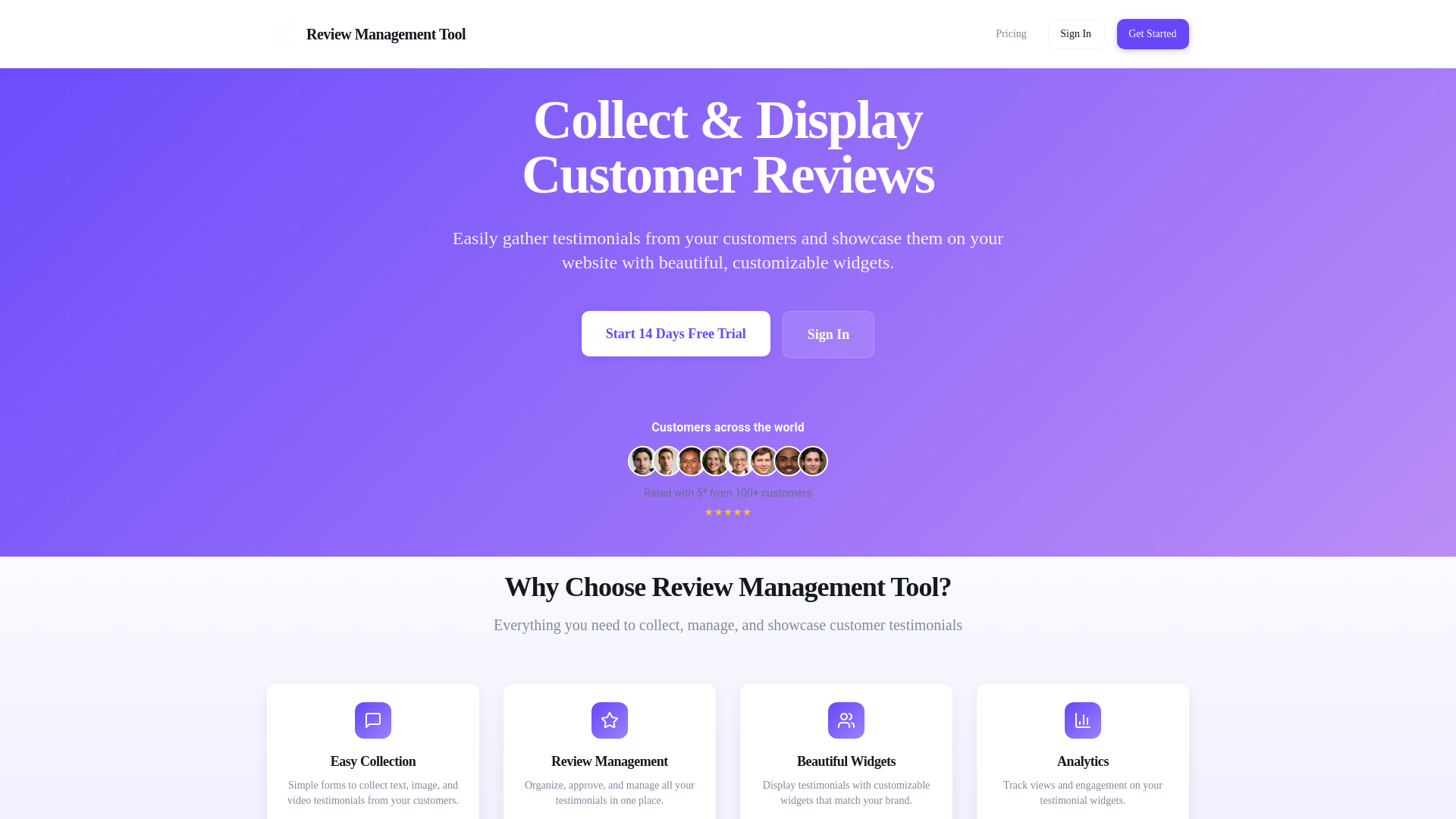 Collect,Showcase& Grow with Testimonials
