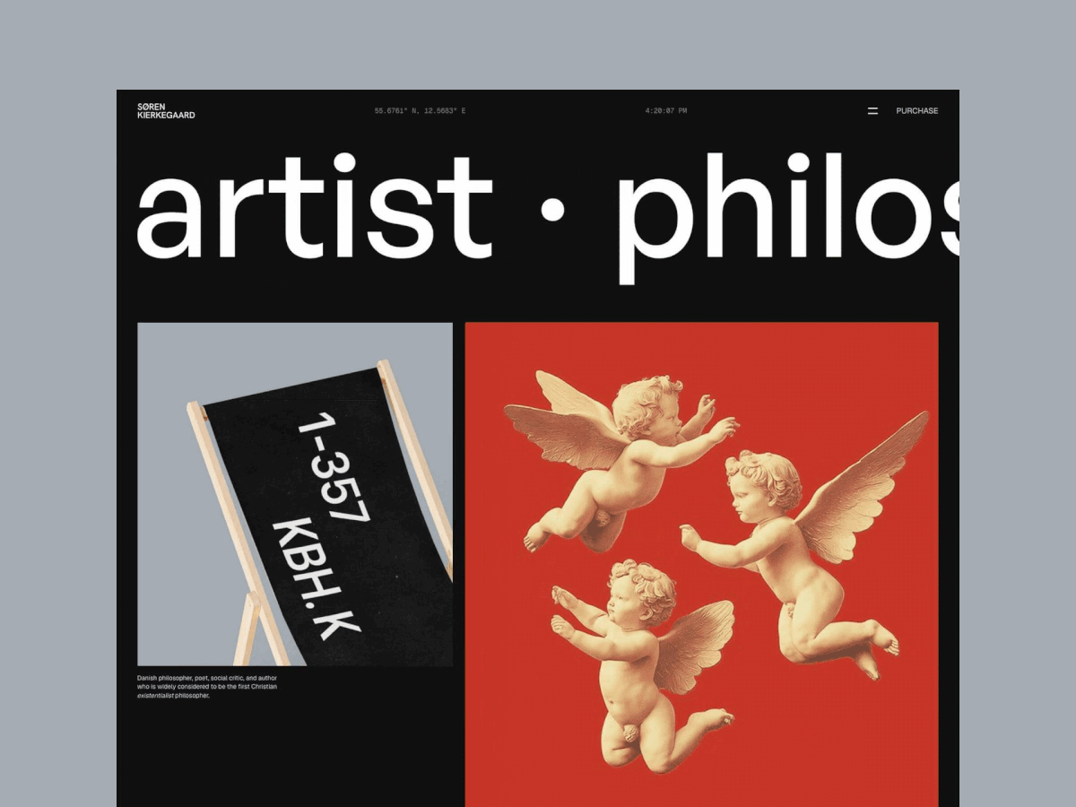 Kierkegaard — Portfolio Framer Template