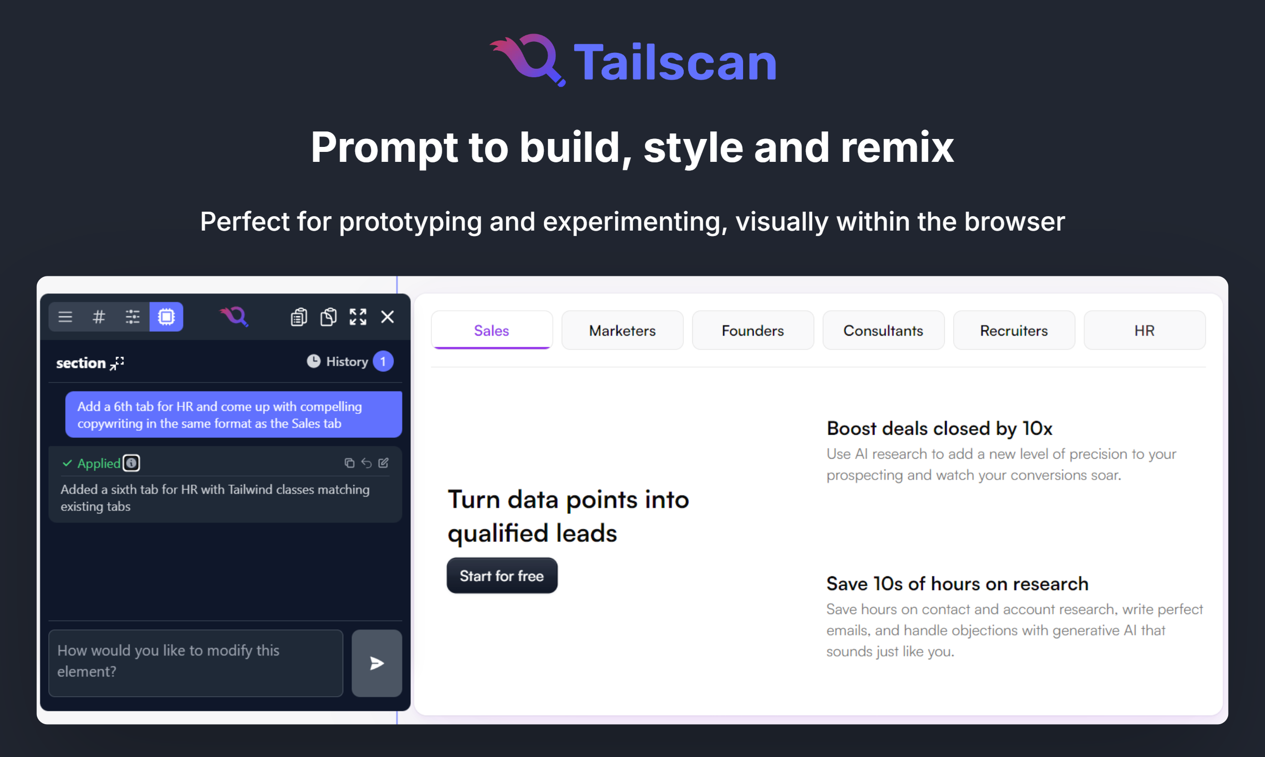 Tailscan AI for Tailwind CSS