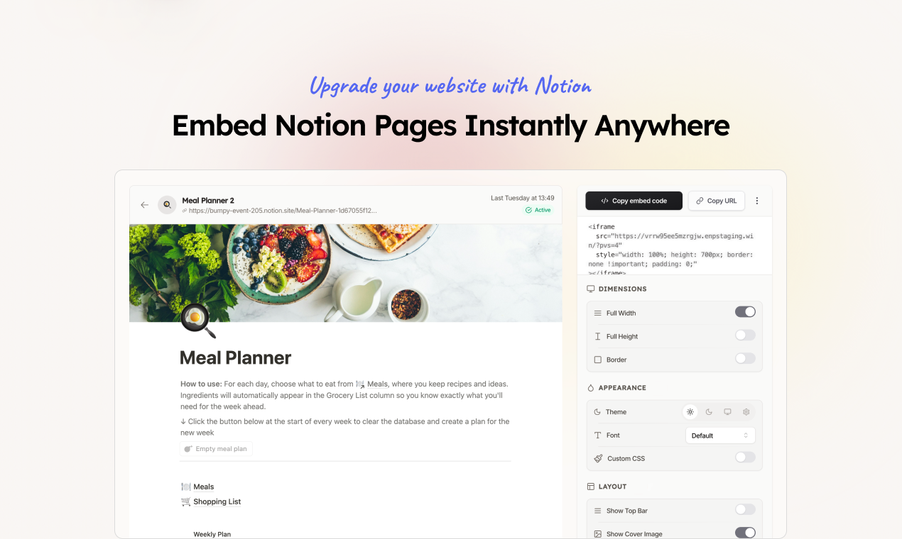 Embed Notion Pages