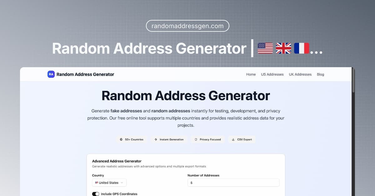 Random Address Generator