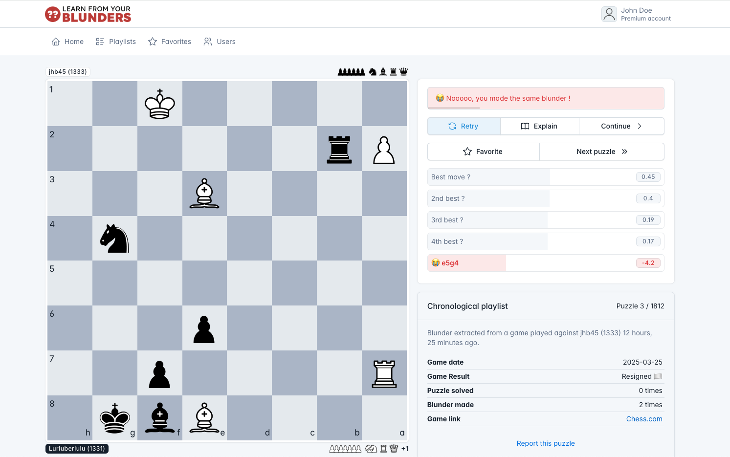 Learn from your blunders