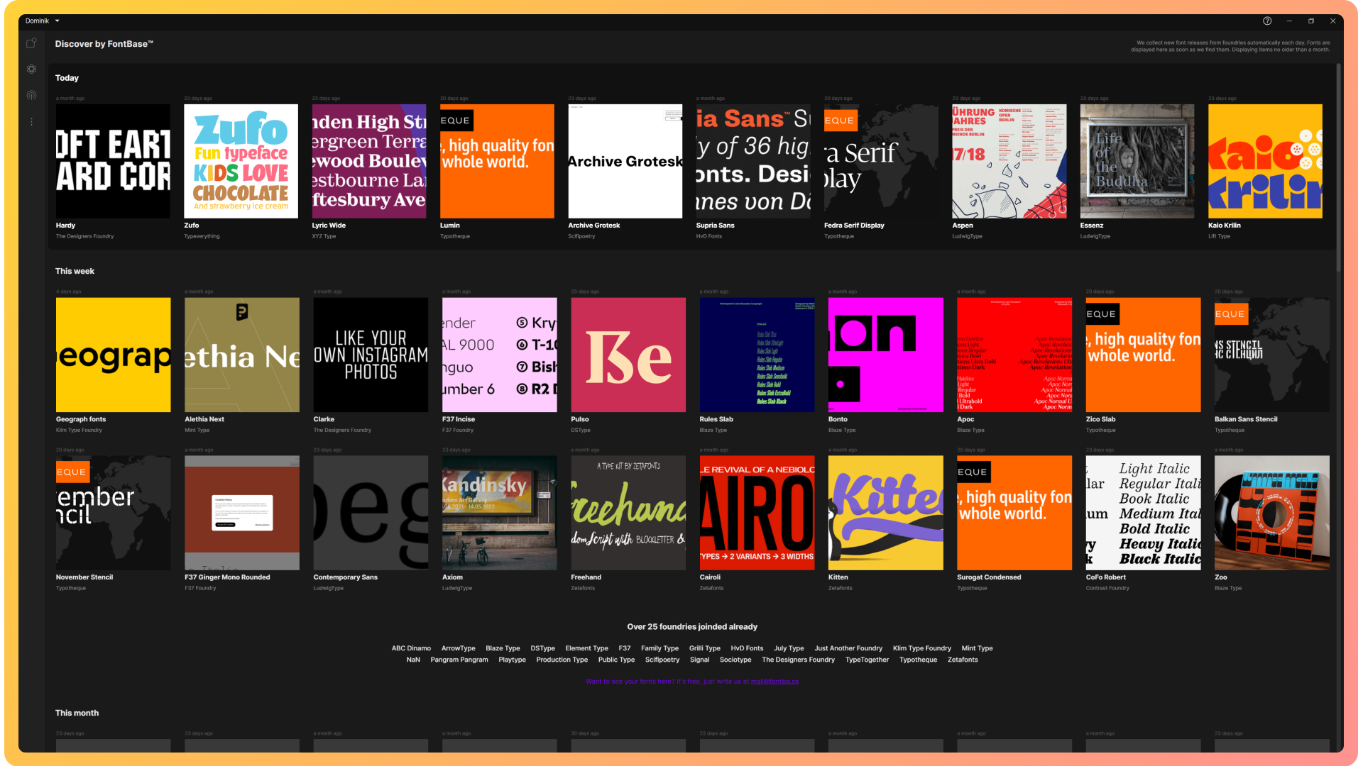 Discover by FontBase