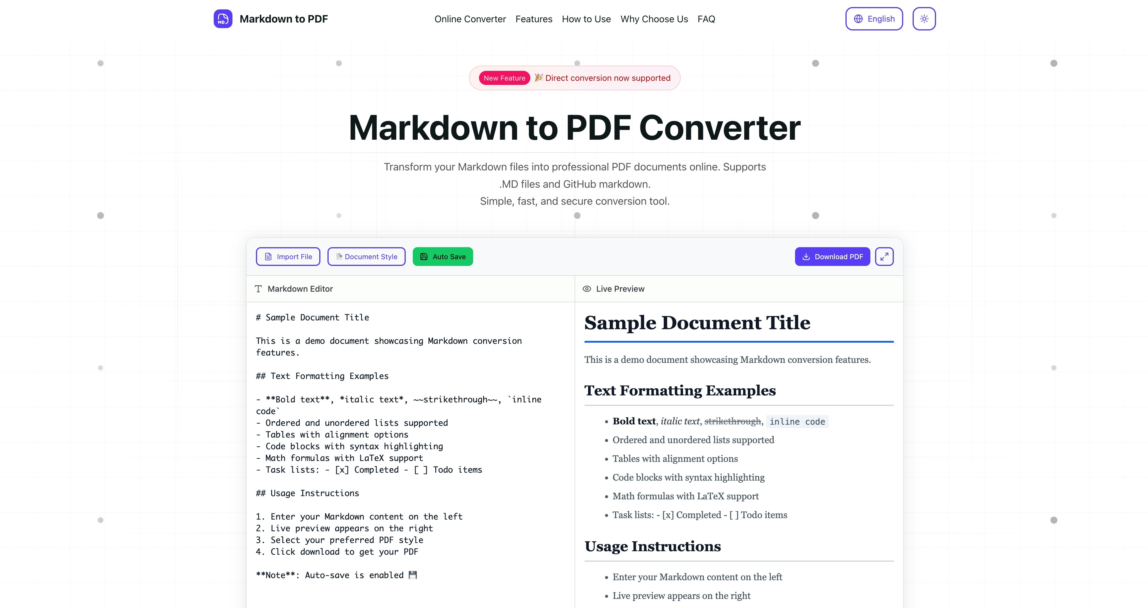 Markdown to PDF