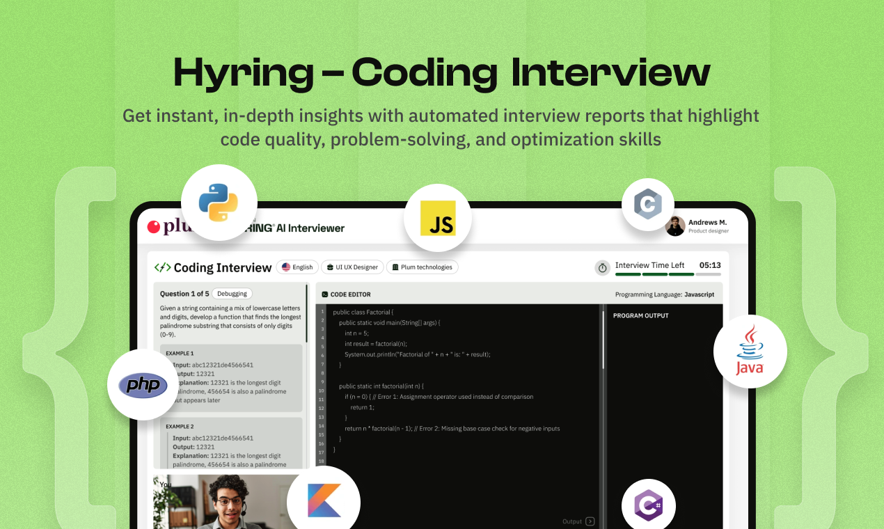 Coding Interviews by Hyring